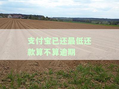 支付宝还了最低还款算逾期吗？会收取利息吗？