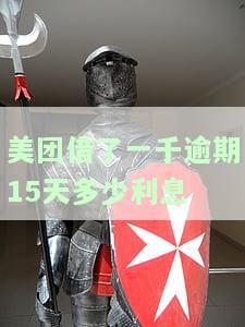 美团借一千逾期15天利息多少？逾期未还可能面临立案处理