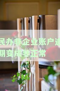 民办非企业账户逾期变非正常户的处理方法及风险防