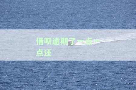 借呗逾期一点一点的影响及催收方式