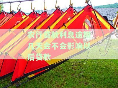 农行贷款利息逾期几天会影响以后贷款额度吗？