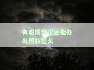 有逾期可以办签证吗？影响出国签证吗？