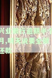 兴业银行逾期半个月，明日要求全额还款，将采取法律措？会影响额度吗？
