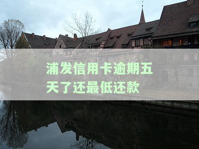 浦发逾期5天还了最低还款，第二天可以继续使用吗？会有哪些影响？