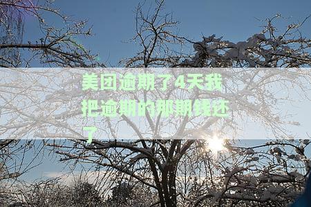 美团逾期了几天，现在还了会影响征信吗？逾期后多长时间能恢复使用？