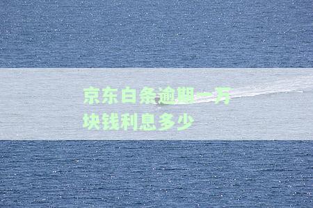 逾期一万块钱利息多少-逾期一万五会坐牢吗
