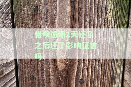 借呗逾期1天后还款会影响征信吗？解决方案及能否再借