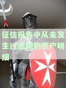 征信报告中从未发生过逾期的账户明细