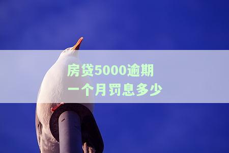 房贷5000逾期一个月罚息多少？计算方法及影响因素