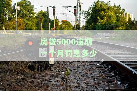 房贷5000元逾期一天罚息多少？具体金额请咨询银行