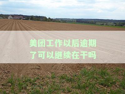 美团工作以后逾期了可以继续在干吗-美团工作以后逾期了可以继续在干吗