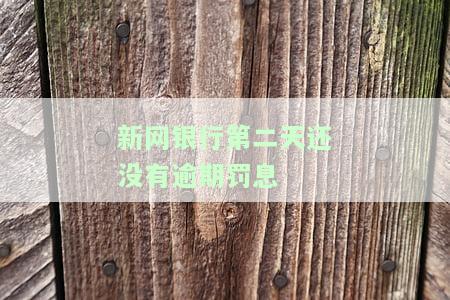 新网银行：第二天未逾期，罚息如何计算？上征信吗？逾期20天，需一次性还款；推一天还款有何影响？