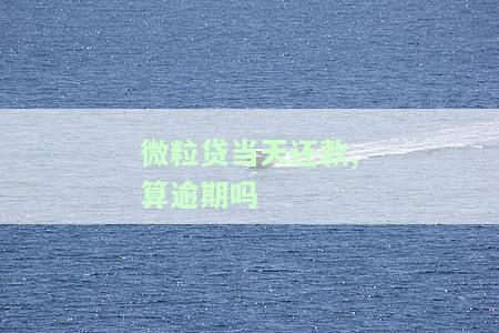 微粒贷还款当天算利息吗？答案及计算方法解析