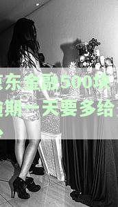 京东金融500块逾期一天要多给多少-京东金融500块逾期一天要多给多少利息