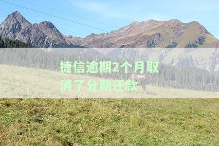 捷信逾期2个月取消分期还款，对信用记录有何影响？