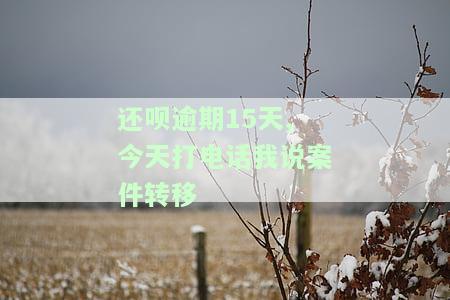 还呗逾期15天，电话称案件转移：该如何处理？