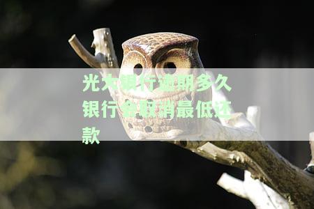 光大银行逾期多久取消最低还款？费用如何计算？一次逾期影响使用吗？