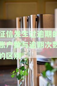 征信发生过逾期的账户数与逾期次数的区别-征信发生过逾期的账户数与逾期次数的区别是什么