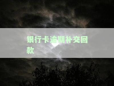 银行卡逾期补交回款-银行卡逾期补交回款多久到账