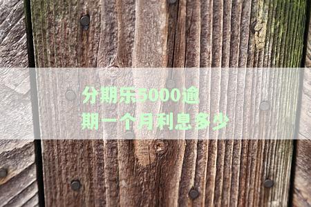 分期乐5000逾期一个月利息多少