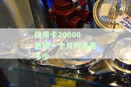 2万块钱信用卡逾期一天、一个月、一年的利息费用是多少？