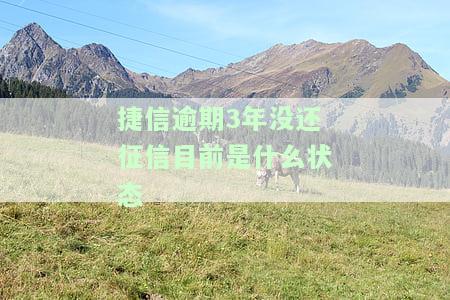 捷信逾期3年没还征信目前是什么状态