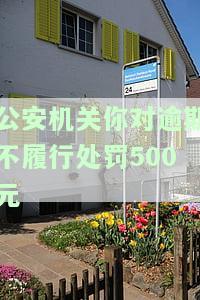逾期不履行公安机关作出的罚款决定，逾期未缴罚款？小心承担法律后果！