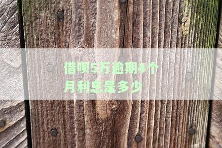 借呗5万逾期一年应还款及利息是多少？