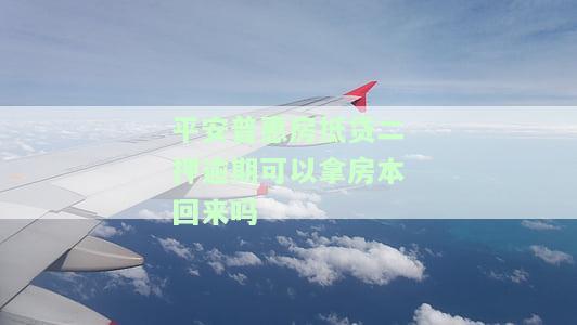 平安普房抵贷二押逾期可以拿房本回来吗知乎，平安普房抵贷二押逾期：能否取回房本？——知乎上的讨论