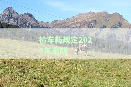 检车新规定2023年逾期怎么办？详解办理流程及注意事