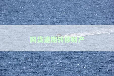 如何处理网贷逾期后的财产转移问题？