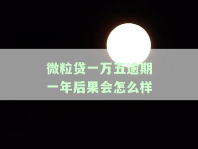 微粒贷逾期一万多会有什么后果？应该如何处理？请看详细解析