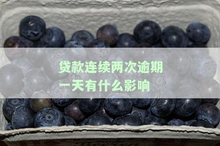 贷款连续两次逾期一天有什么影响