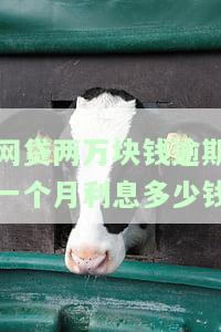 网贷两万逾期一个月，应还本金及利息多少？