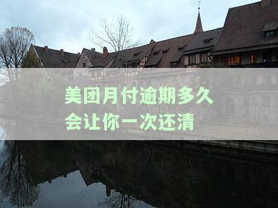 美团月付逾期后还款多久能恢复使用？影响借呗吗？