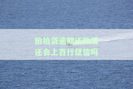 拍拍贷逾期还款后还会上百行征信吗怎么办，拍拍贷逾期还款后是否会影响百行征信？解决办法是什么？