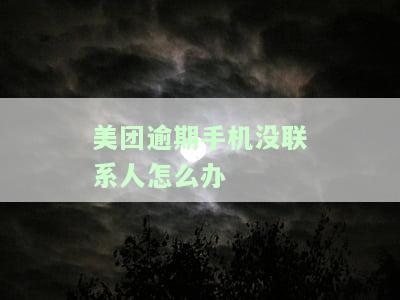 美团逾期手机没联系人怎么办呢，美团逾期未接电话，联系人信息丢失，如何解决？