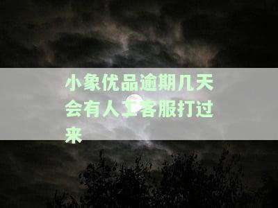 小象优品逾期几天会有人工客服打电话催收吗？