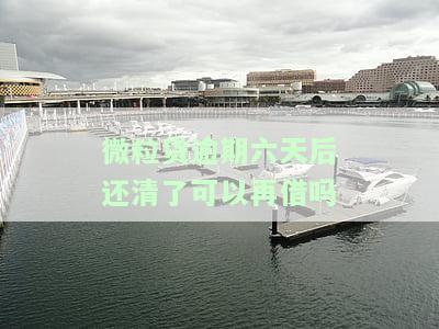 微粒贷逾期六天后还清了可以再借吗，微粒贷逾期六天后还款，能否再次借款？