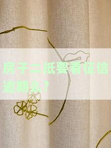 房子二抵需查看征信及信用大数据，不良记录如何修复？