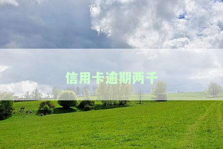 信用卡逾期两千块会被起诉吗？影响及解决办法全解析