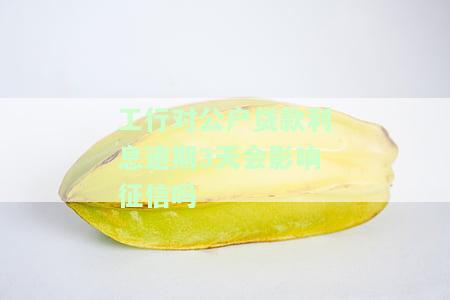 工行对公户贷款利息逾期3天会影响征信吗？解决办法是什么？