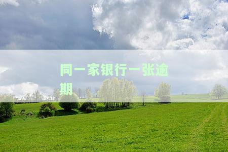 同一家银行一张逾期信用卡，逾期信用卡：同一家银行内的一张卡片导致信用问题