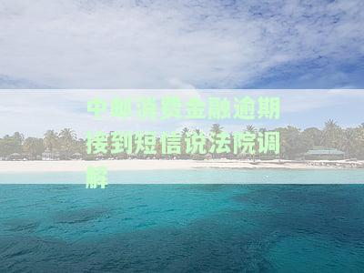 中邮消费金融逾期接到短信说法院调解-中邮消费金融逾期接到短信说法院调解是真的吗