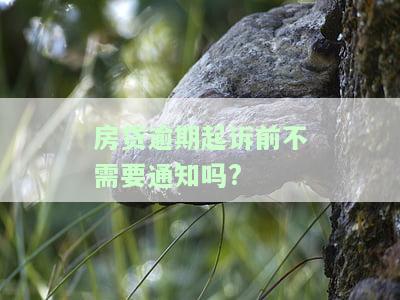 房贷逾期起诉前是否需要通知？详解相关法律规定