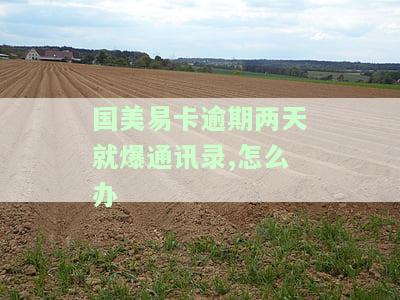 国美易卡逾期两天今天打电话说要爆通讯录，该如何应对？