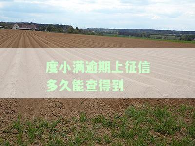度小满逾期多久会上报征信？2021年最新规定