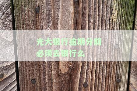 光大分期逾期一天怕不怕，光大分期逾期一天：你该担心吗？
