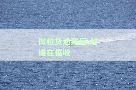 微粒贷逾期后,是谁在催收