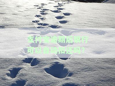 支付宝逾期会直接扣除银行卡余额吗？